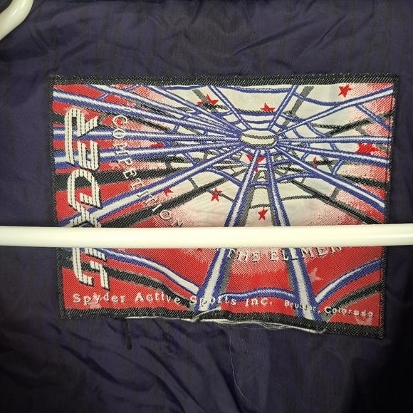 Spyder Blue Yellow Boys Ski Snowboarding Outdoor Winter Coat Size 18/20 - Picture 5 of 10